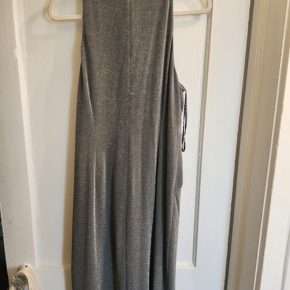 Anne Klein Sparkling Gray Midi Dress - Picture 1 of 4